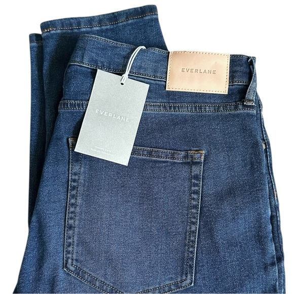 Everlane The Mid-Rise Slim Jeans Blue Wash Women’s 33R NWT $68 Sustainable Denim - Picture 3 of 8